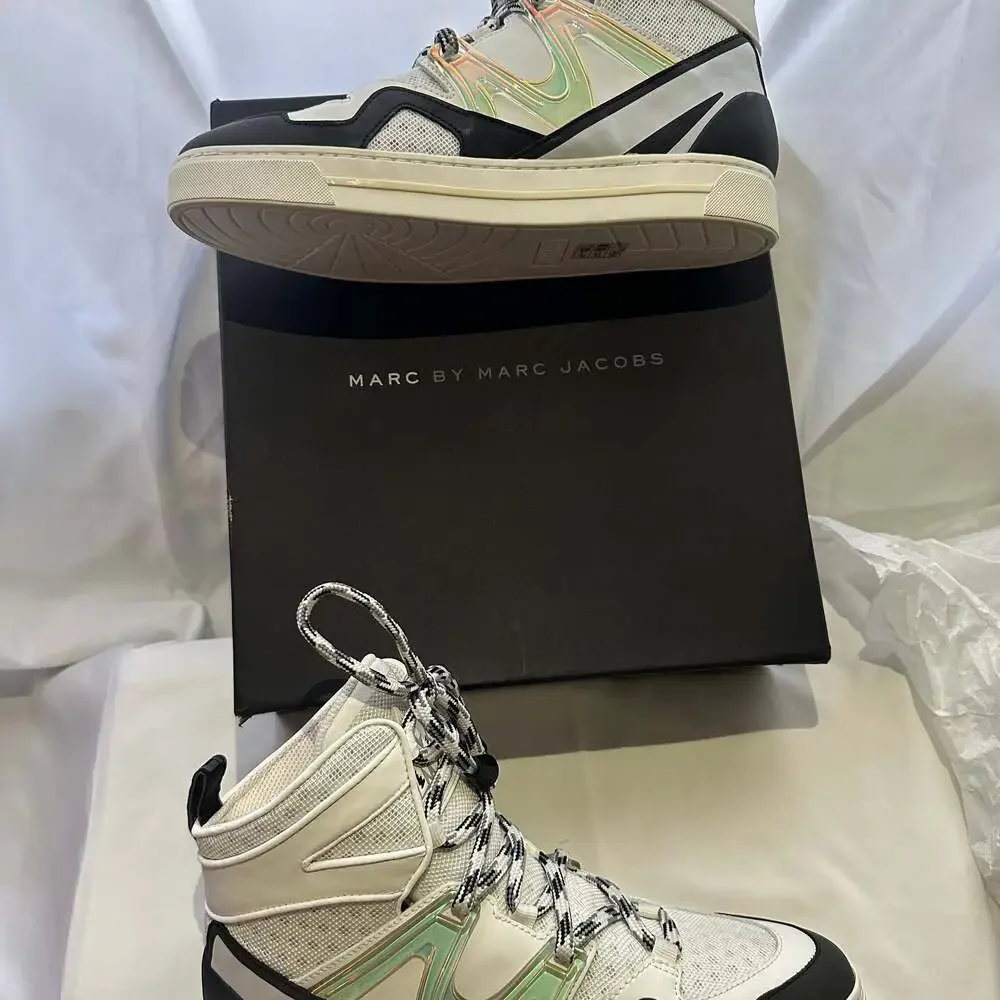 Marc by Marc Jacobs Ninja High Top Tech Sneakers Off White